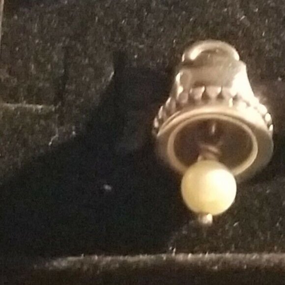 NEW PANDORA Sterling Silver *RETIRED & RARE* WEDDING BELL HANGING PEARL 790517P - Picture 6 of 7